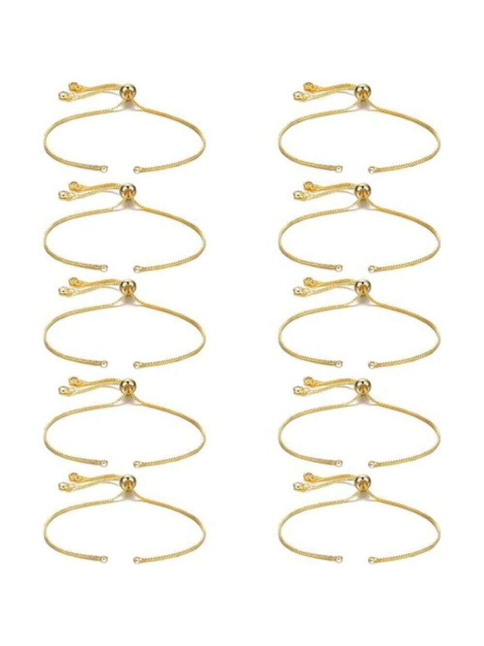 Adjustable Slider Bracelet Chains DIY Jewelry Making Findings Extender Chains Wo
